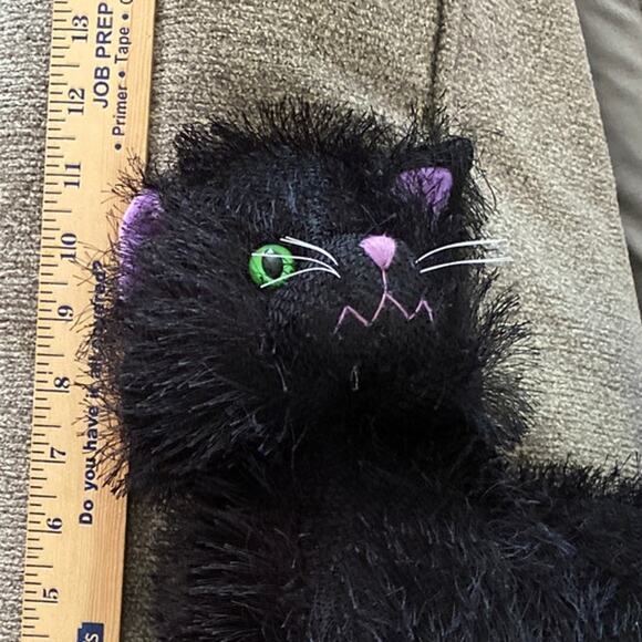 Black Cat Sound Motion Halloween Decor Vintage RUSS Scratches Kitty Purple Green - Picture 7 of 14